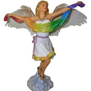 December Diamonds GAI ANGEL of PRIDE Tabletop Display Statue 2006 Retired NWOT